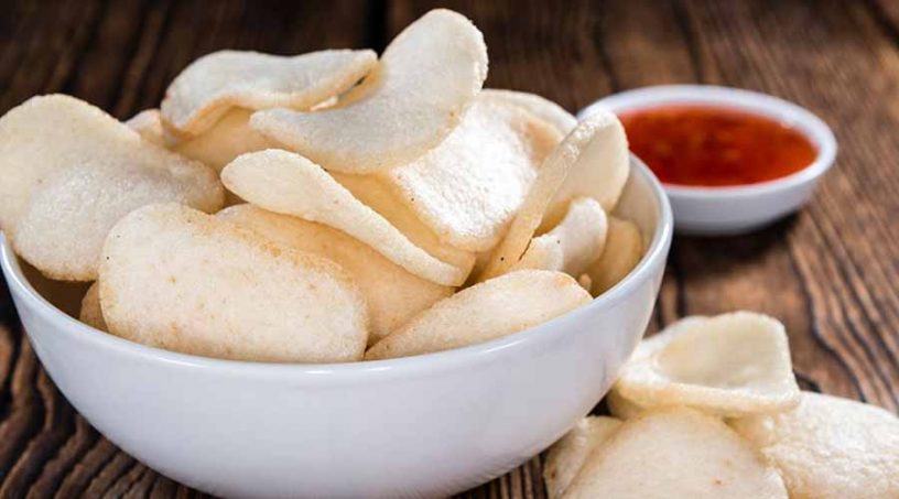 Kerupuk udang di acara spesial kecamatan Ngasem